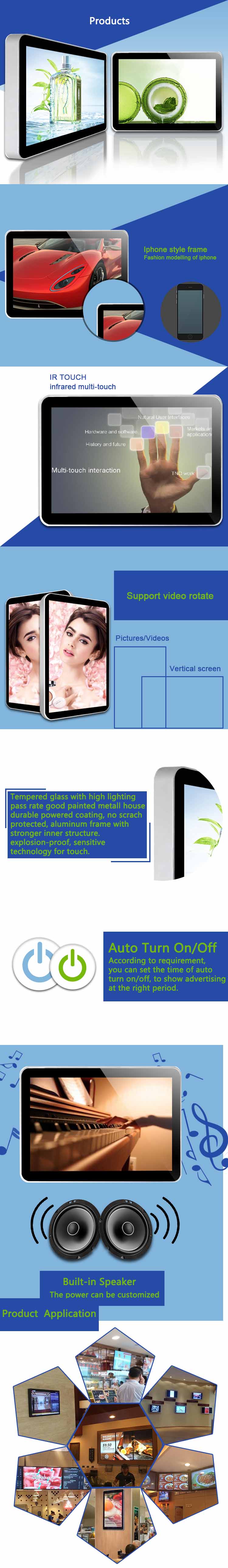 MWE801 Wall Mount Iphone & Ipad Advertising Display