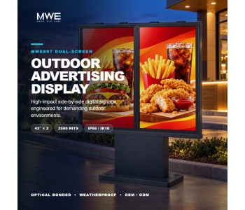 dual-screen outdoor advertising display